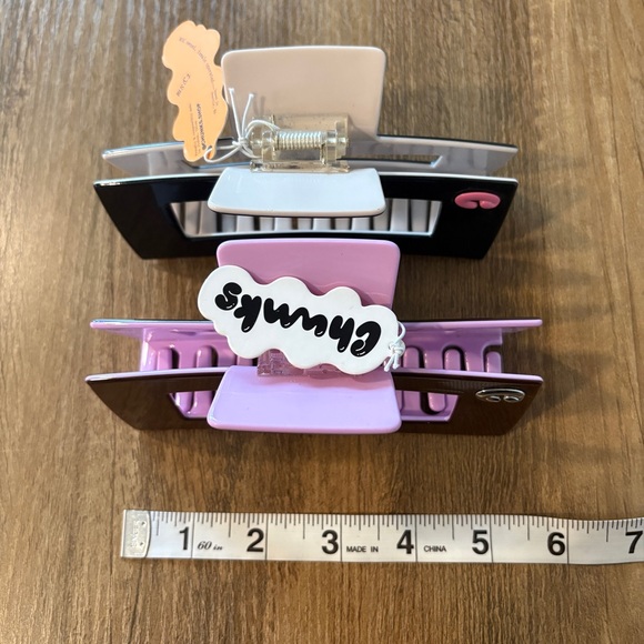 BUNDLE OF 2 - NWT Chunks Jumbo Box Claw (Brown/Lilac & Black/Taupe) - Picture 8 of 9